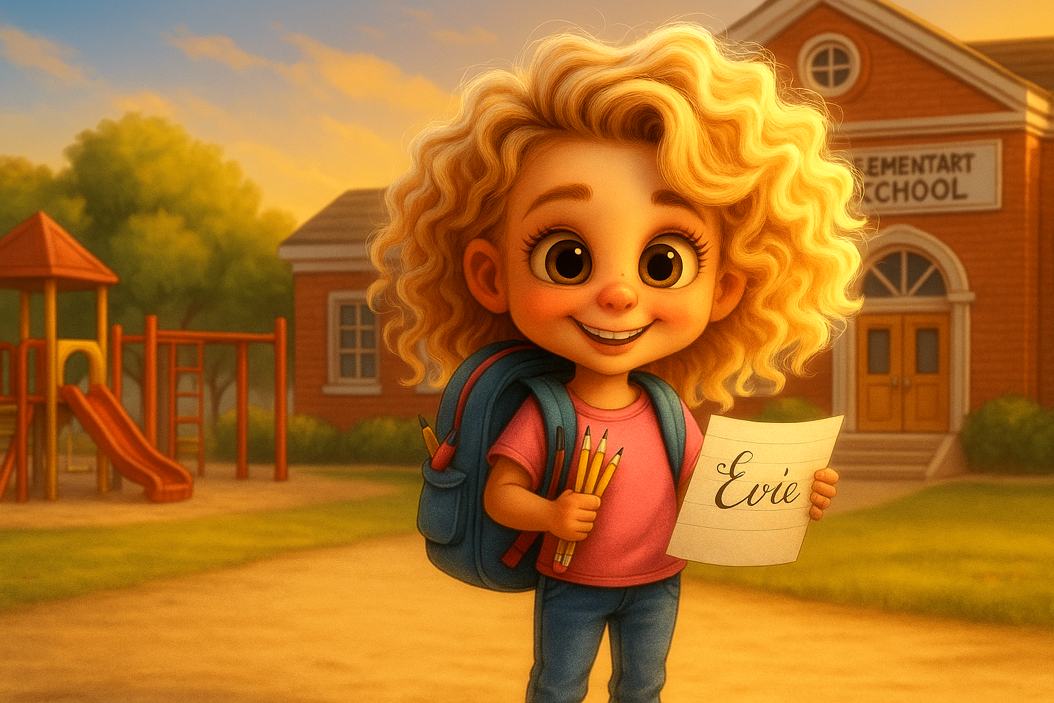 Evie’s First Day at School