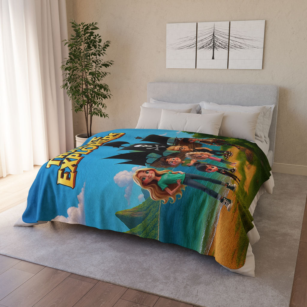 The Thought Explorers Pirate Sherpa Blanket – Cozy Kids Blanket