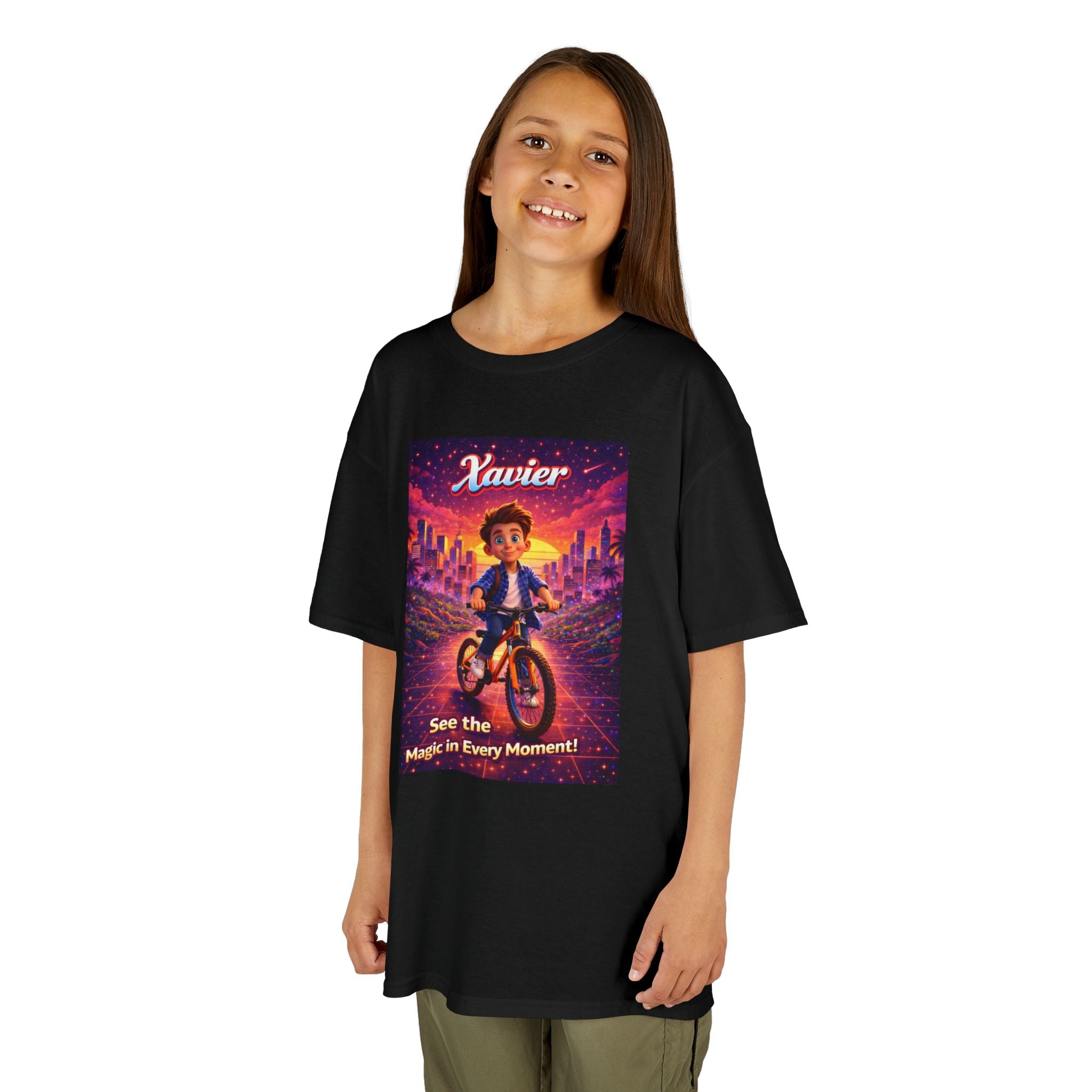 Xavier “See the Magic in Every Moment!” Kids Heavy Cotton Tee | The Thought Explorers