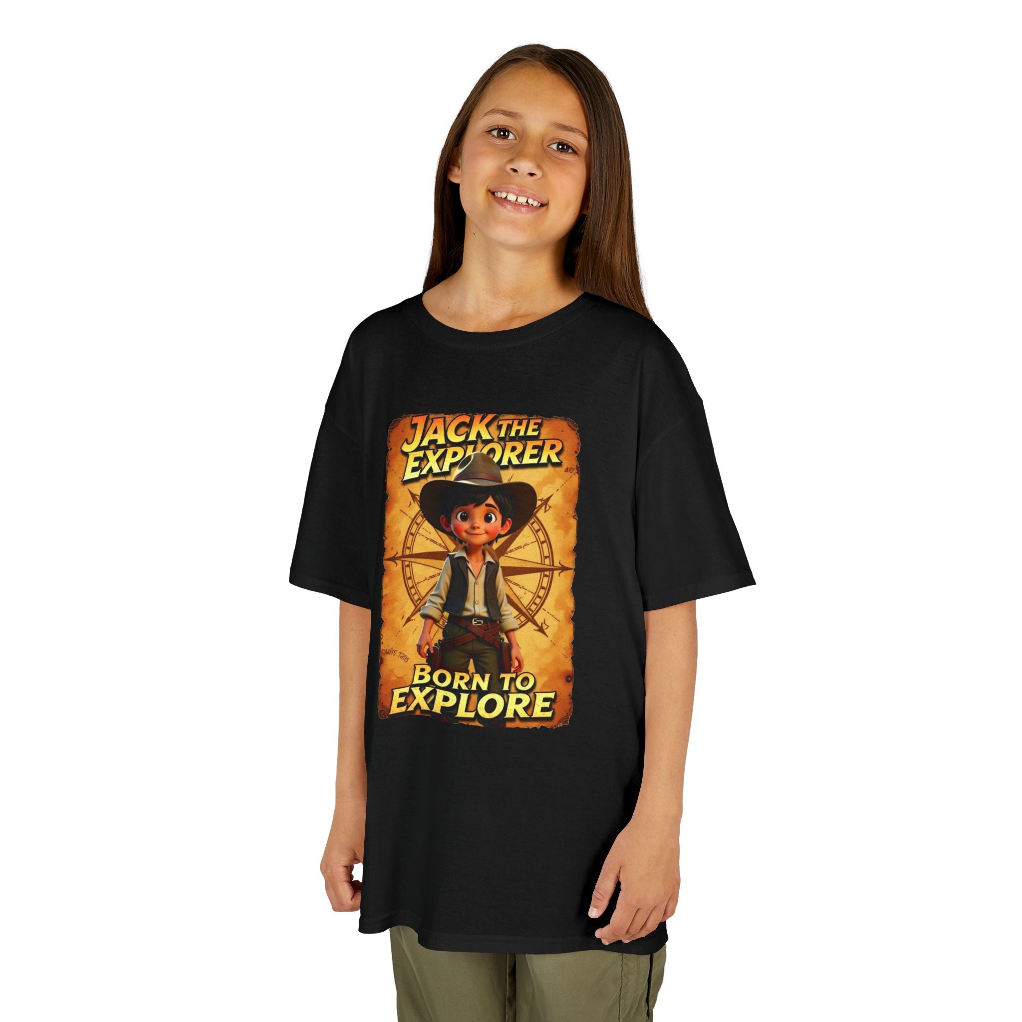 Jack the Explorer “Born to Explore” Kids Heavy Cotton Tee | The Thought Explorers