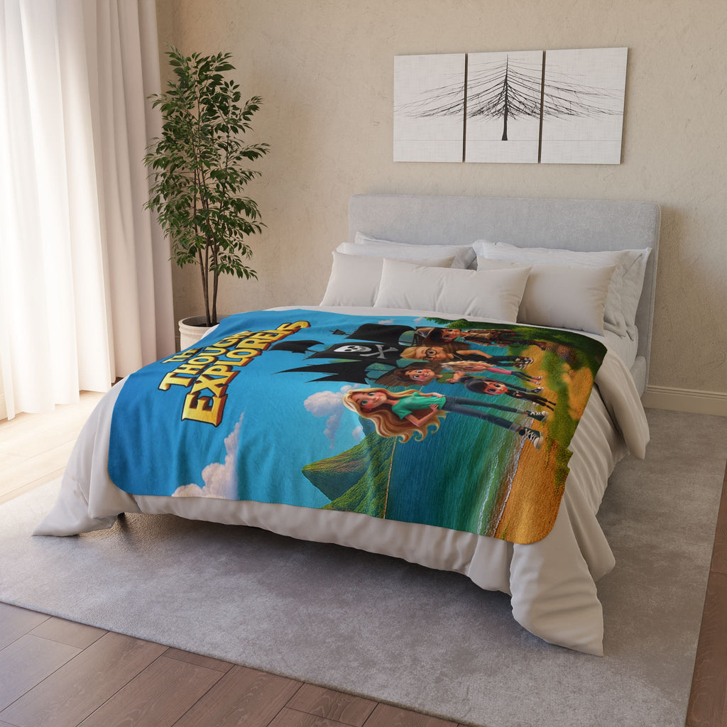 The Thought Explorers Pirate Sherpa Blanket – Cozy Kids Blanket