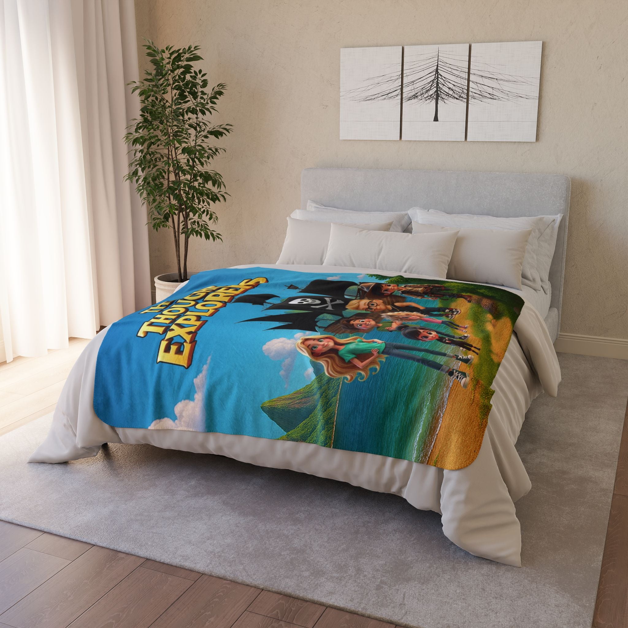 The Thought Explorers Pirate Sherpa Blanket – Cozy Kids Blanket