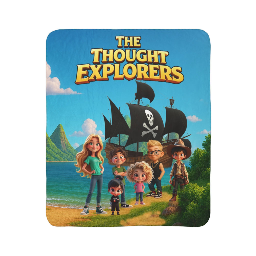The Thought Explorers Pirate Sherpa Blanket – Cozy Kids Blanket