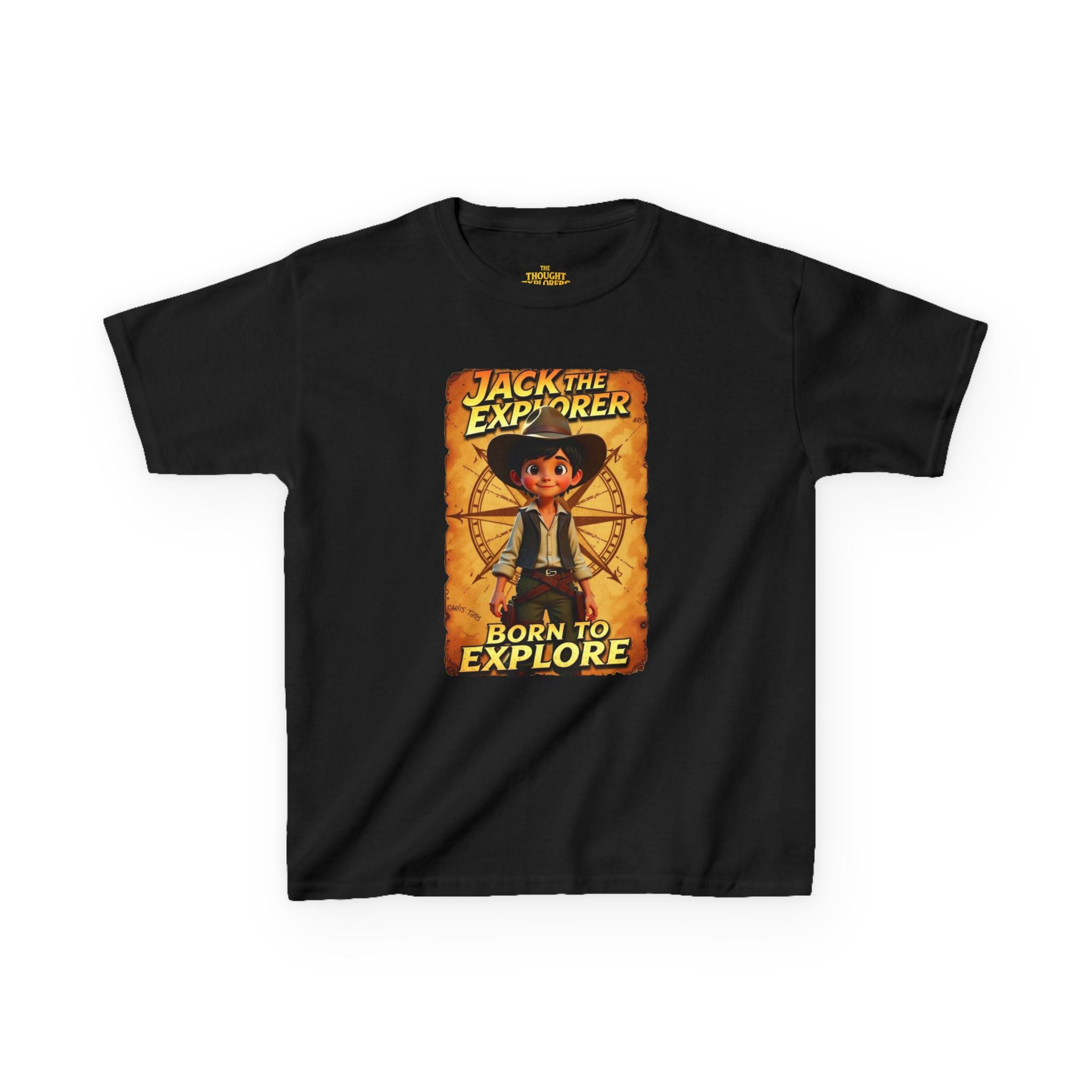 Jack the Explorer “Born to Explore” Kids Heavy Cotton Tee | The Thought Explorers