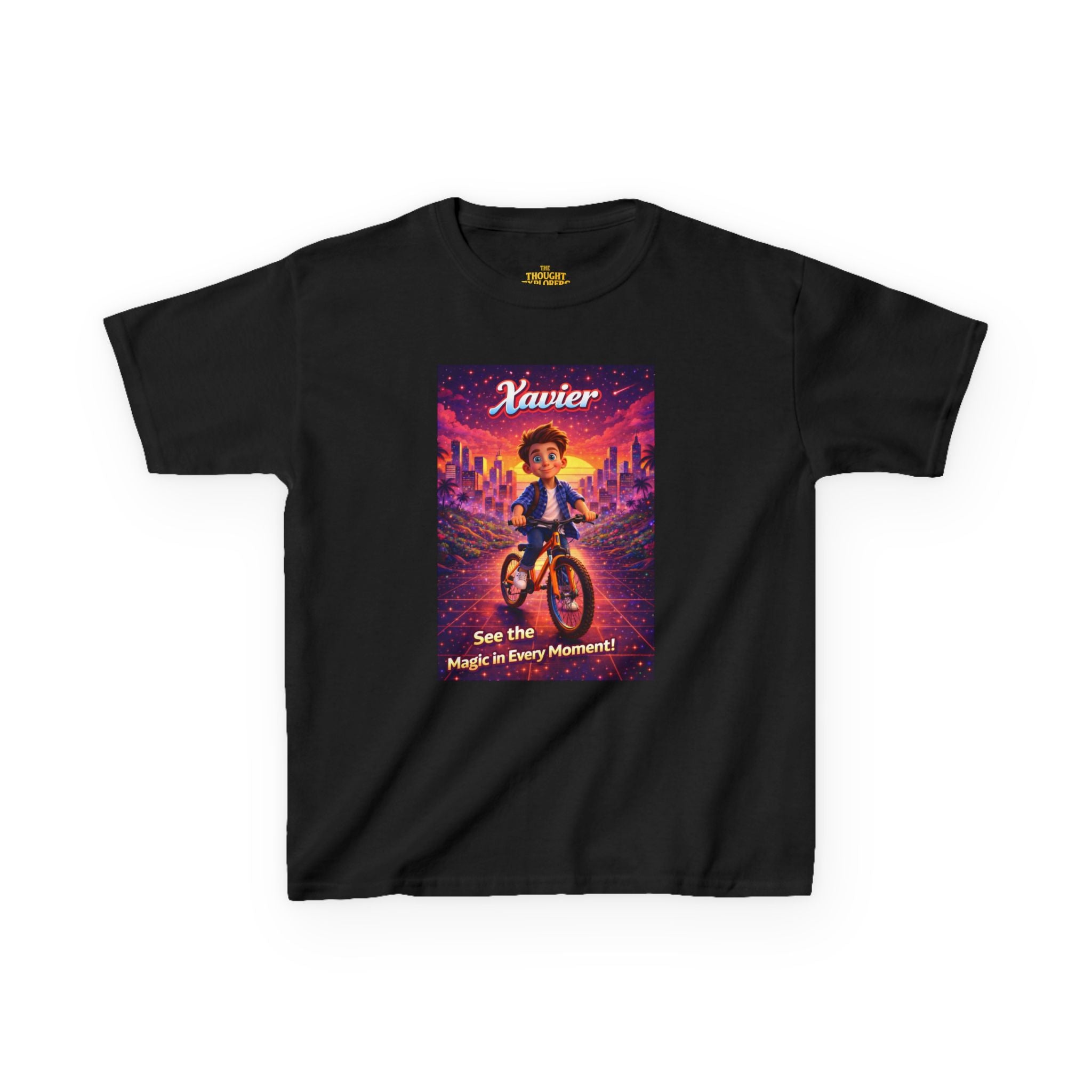 Xavier “See the Magic in Every Moment!” Kids Heavy Cotton Tee | The Thought Explorers
