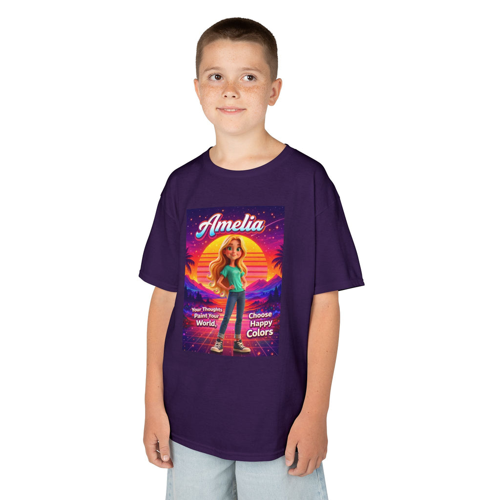 Amelia “Choose Happy Colors” Kids Graphic T-Shirt | The Thought Explorers