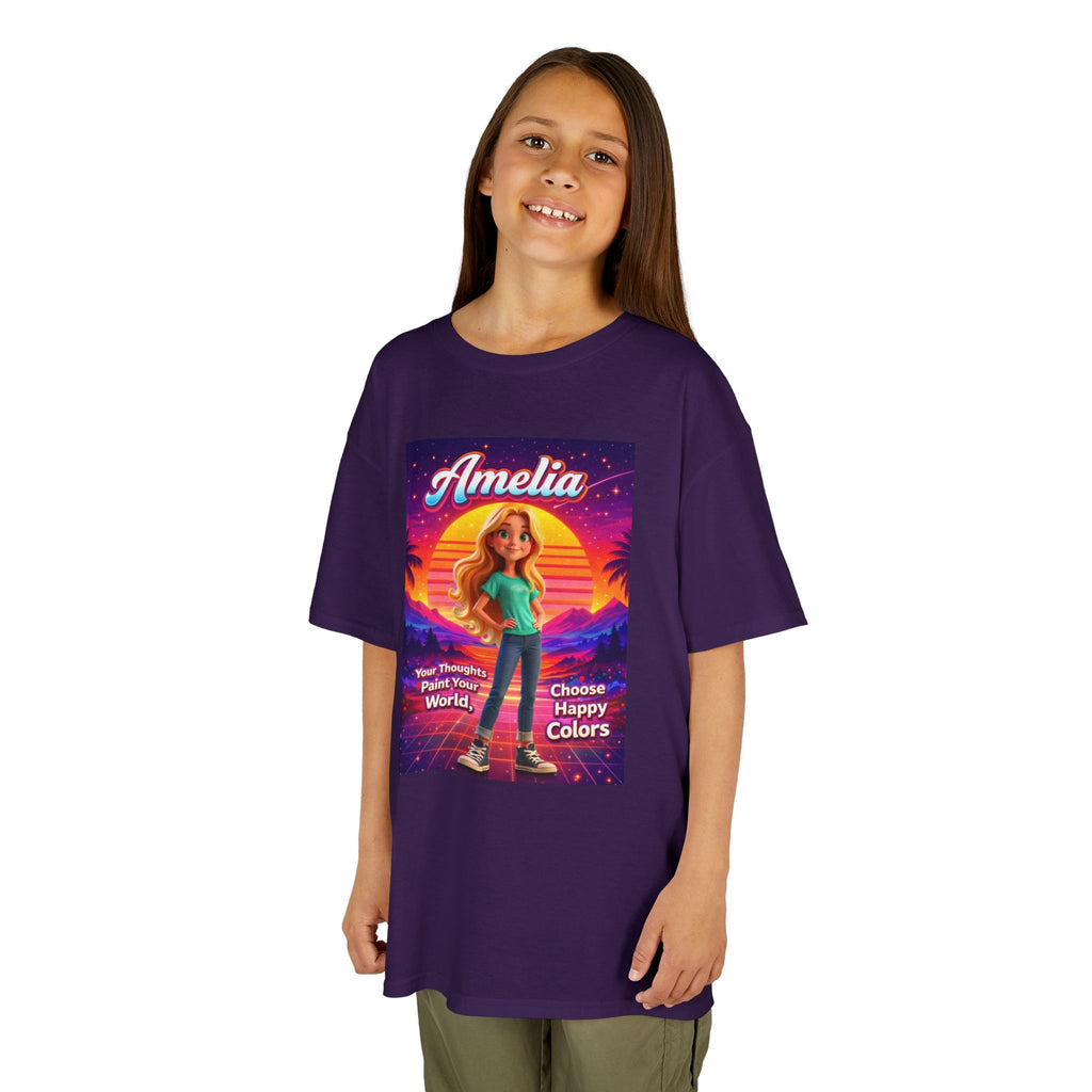Amelia “Choose Happy Colors” Kids Graphic T-Shirt | The Thought Explorers
