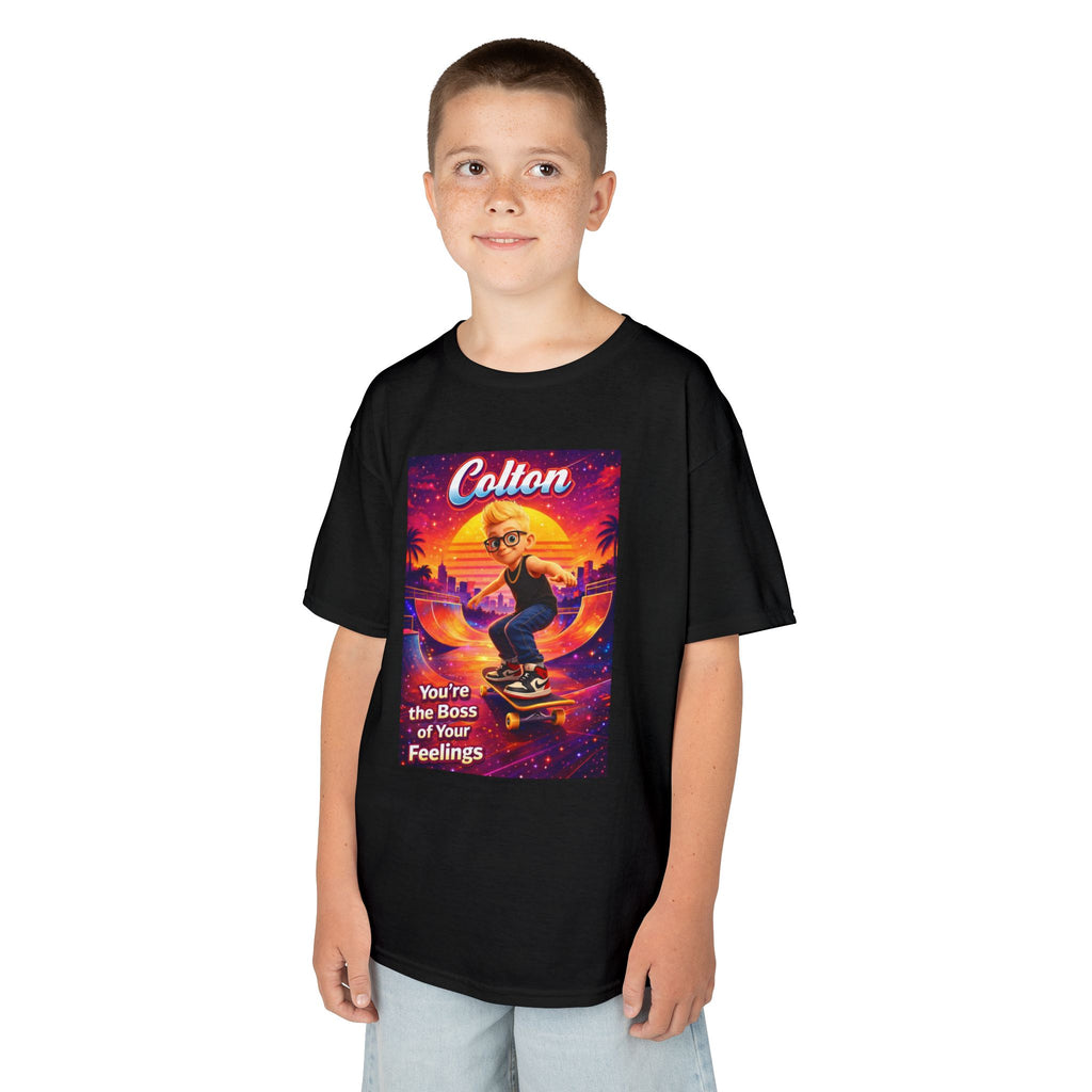 Colton “Boss of Your Feelings” Kids Graphic T-Shirt | The Thought Explorers