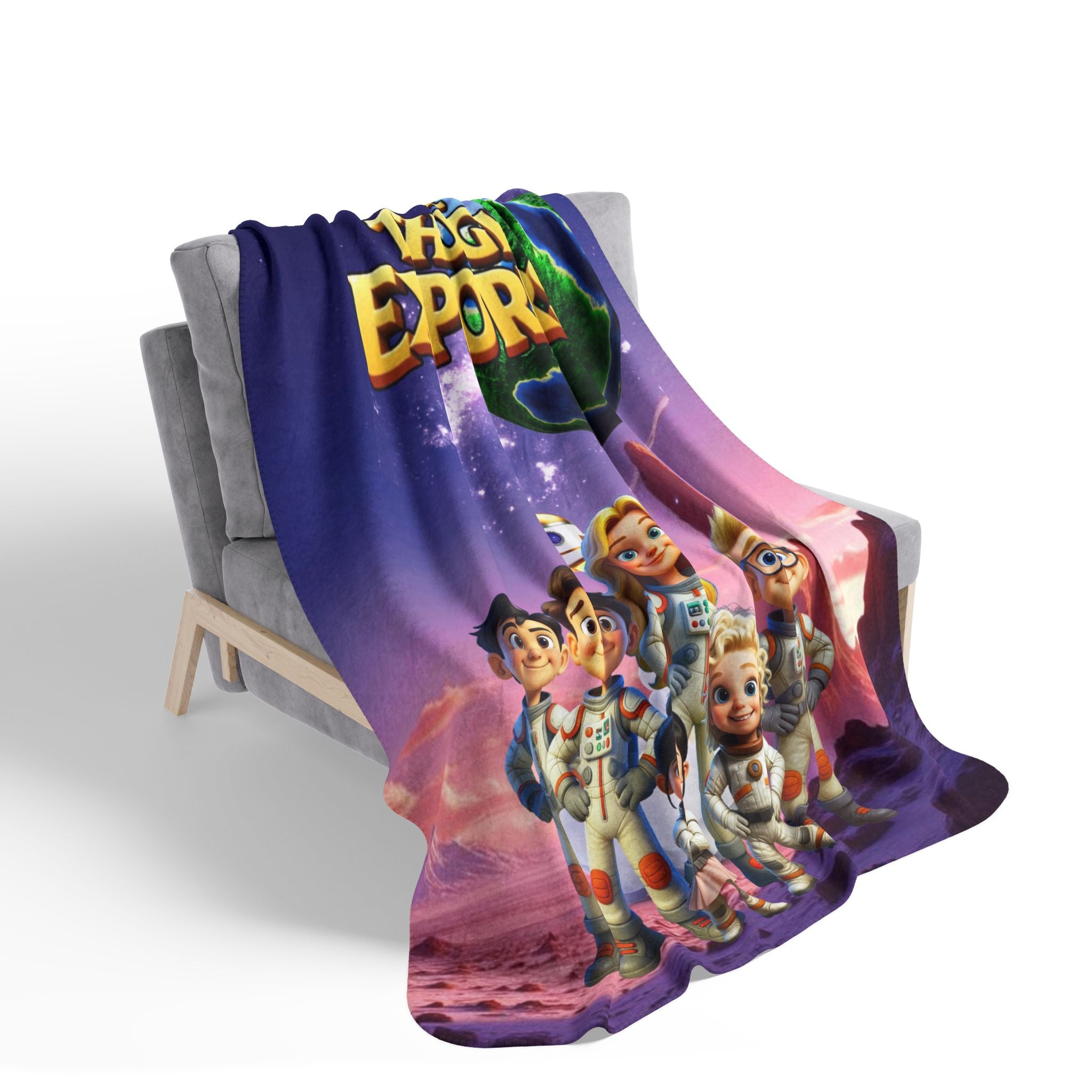 The Thought Explorers Cozy Sherpa Blanket