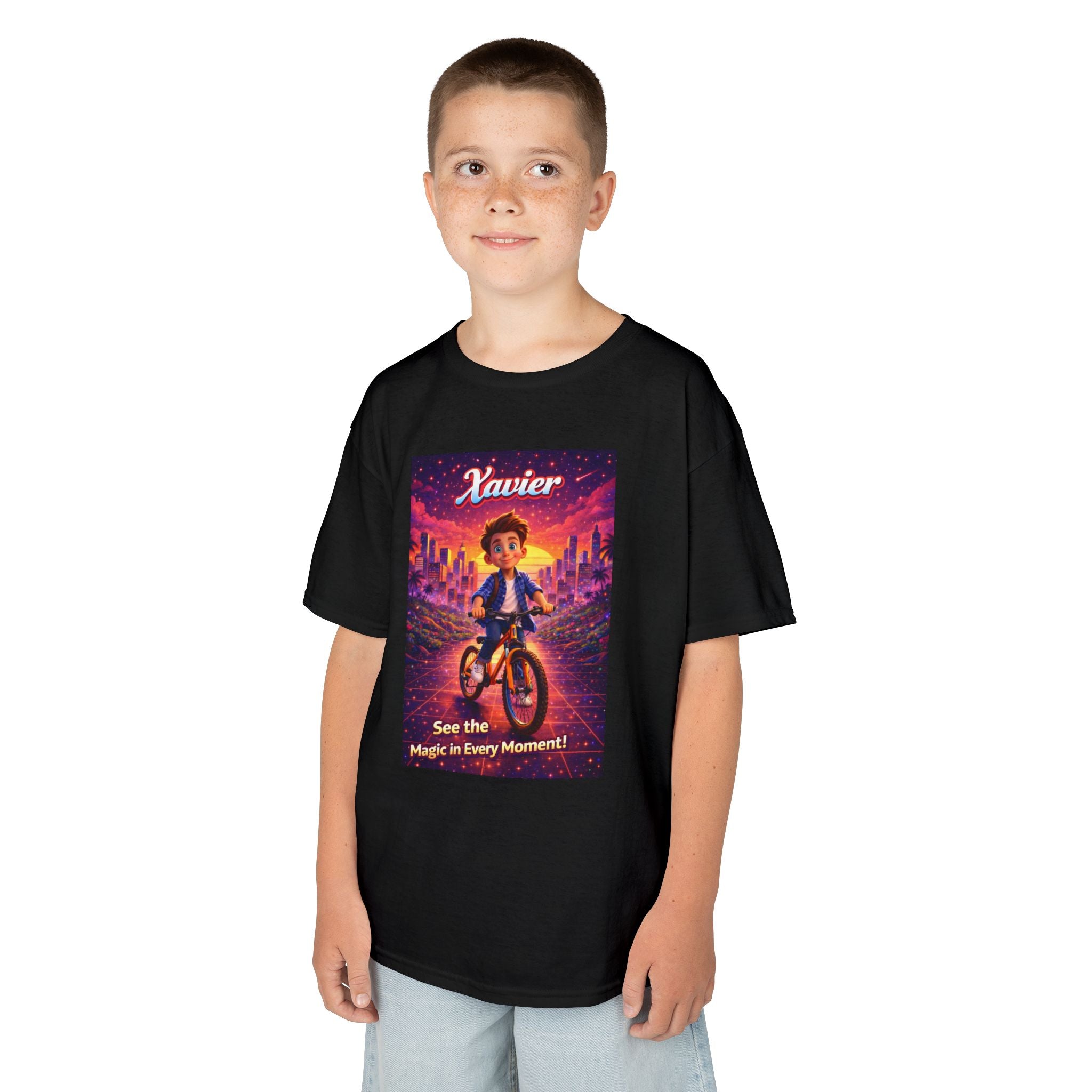Xavier “See the Magic in Every Moment!” Kids Heavy Cotton Tee | The Thought Explorers