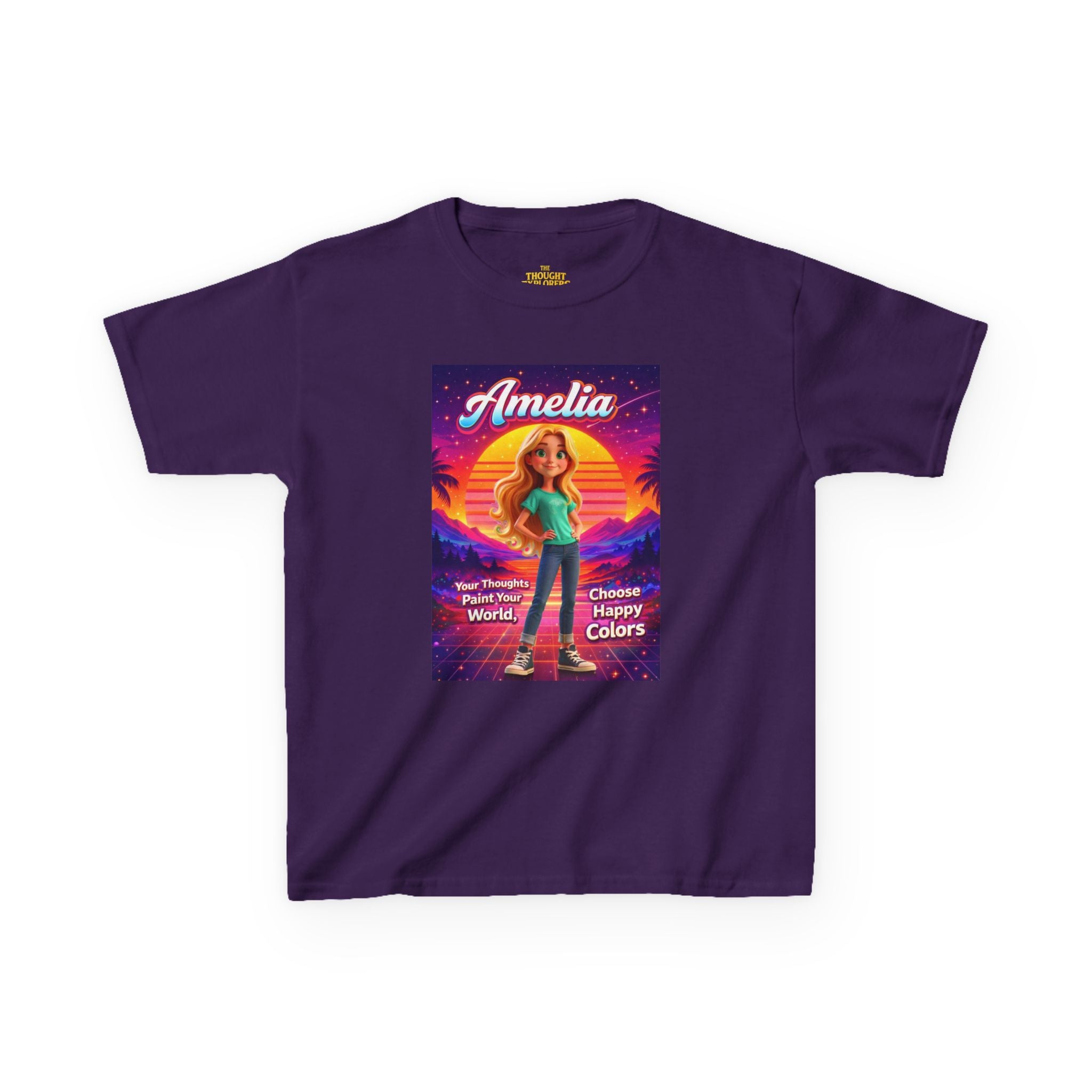 Amelia “Choose Happy Colors” Kids Graphic T-Shirt | The Thought Explorers