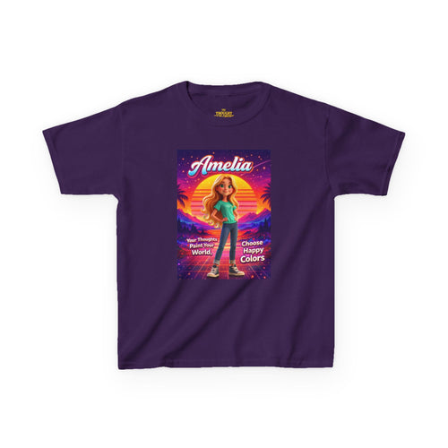 Amelia “Choose Happy Colors” Kids Graphic T-Shirt | The Thought Explorers