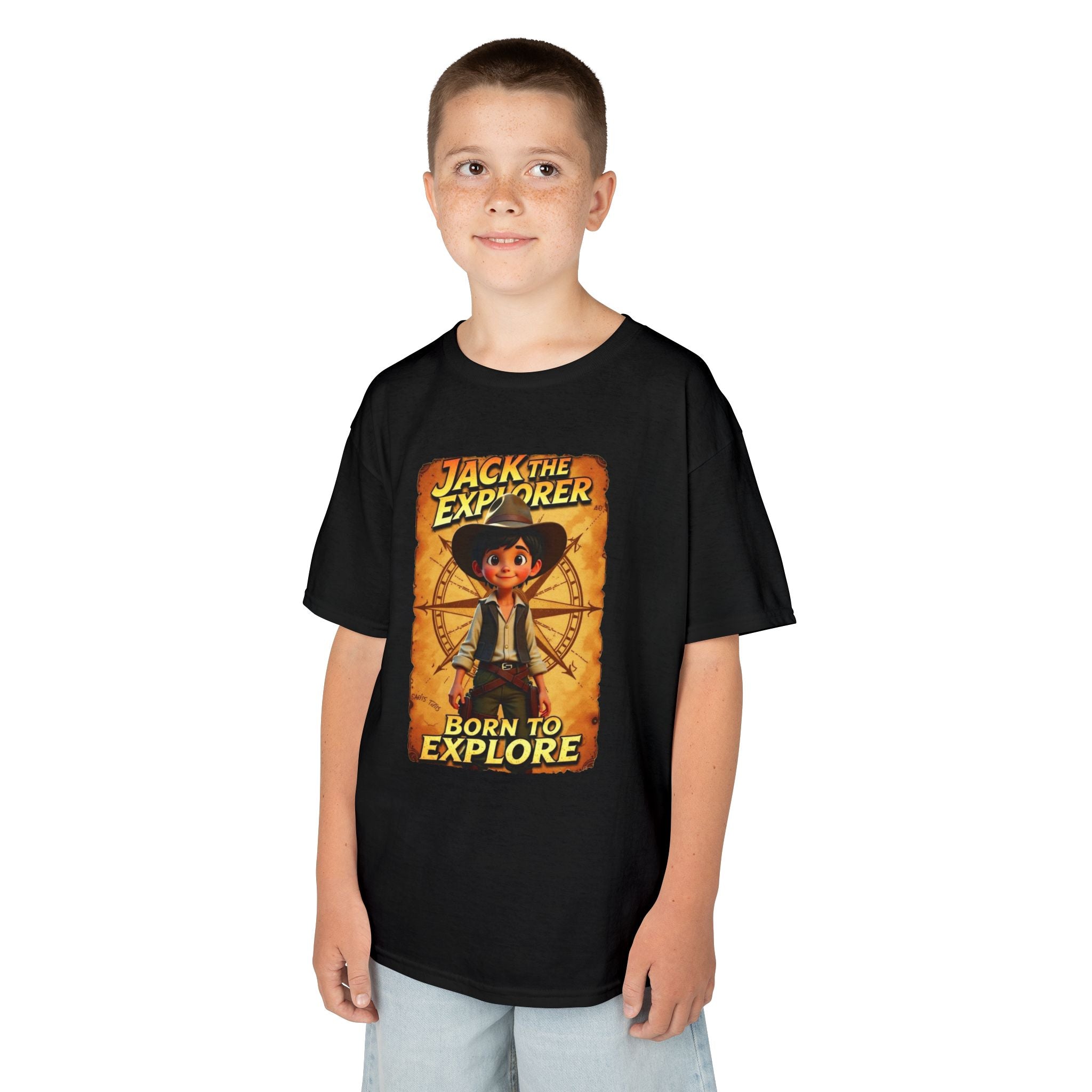 Jack the Explorer “Born to Explore” Kids Heavy Cotton Tee | The Thought Explorers