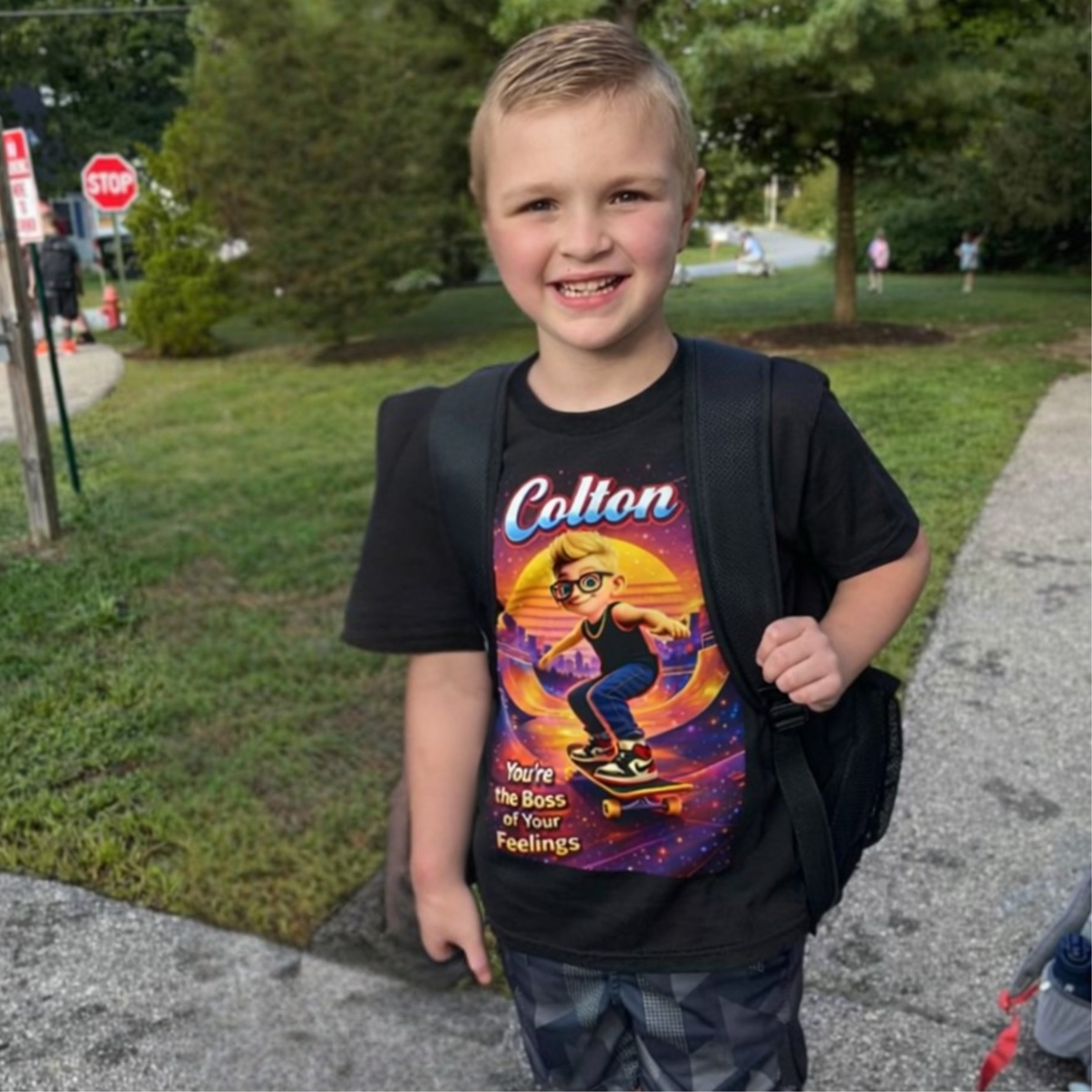 Colton “Boss of Your Feelings” Kids Graphic T-Shirt | The Thought Explorers